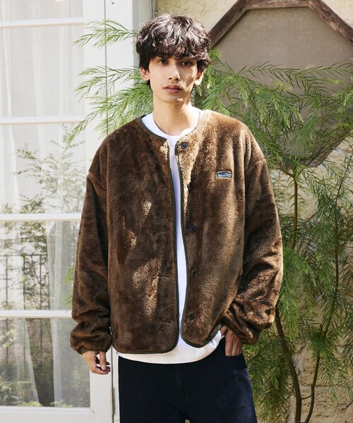 FREAK'S STORE（フリークスストア）の「限定展開 ワンポイントロゴ リバーシブル クルーネック ブルゾン（ブルゾン・メンズ・レオパード/オリーブ/ブラック/チャコールグレー/ネイビー・MEDIUM/LARGE/X-LARGE/SMALL）」の10枚目の写真