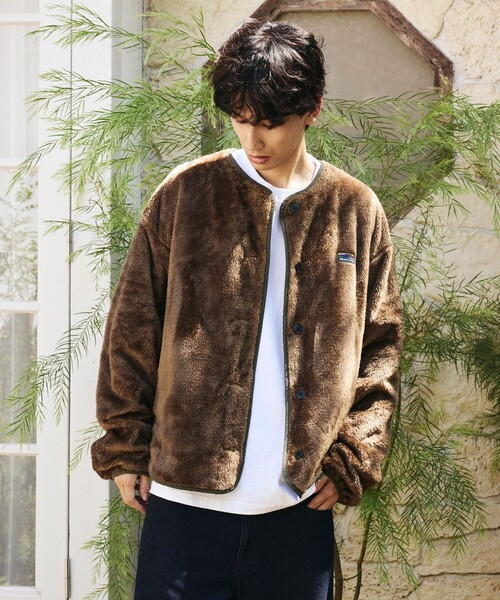 FREAK'S STORE（フリークスストア）の「限定展開 ワンポイントロゴ リバーシブル クルーネック ブルゾン（ブルゾン・メンズ・レオパード/オリーブ/ブラック/チャコールグレー/ネイビー・MEDIUM/LARGE/X-LARGE/SMALL）」の12枚目の写真