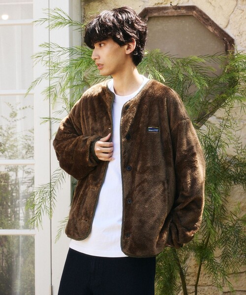 FREAK'S STORE（フリークスストア）の「限定展開 ワンポイントロゴ リバーシブル クルーネック ブルゾン（ブルゾン・メンズ・レオパード/オリーブ/ブラック/チャコールグレー/ネイビー・MEDIUM/LARGE/X-LARGE/SMALL）」の15枚目の写真