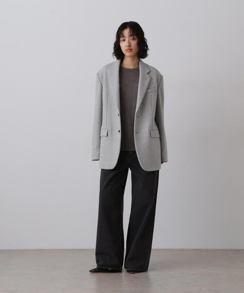 YLEVE(イレーヴ)の「YLEVE / NON MULESING WOOL OVERDYE MELTON JACKET(テーラードジャケット・レディース・ブラウン/グレー・1/0)」の10枚目の写真