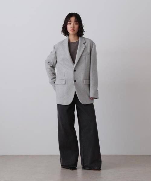 YLEVE(イレーヴ)の「YLEVE / NON MULESING WOOL OVERDYE MELTON JACKET(テーラードジャケット・レディース・ブラウン/グレー・1/0)」の9枚目の写真