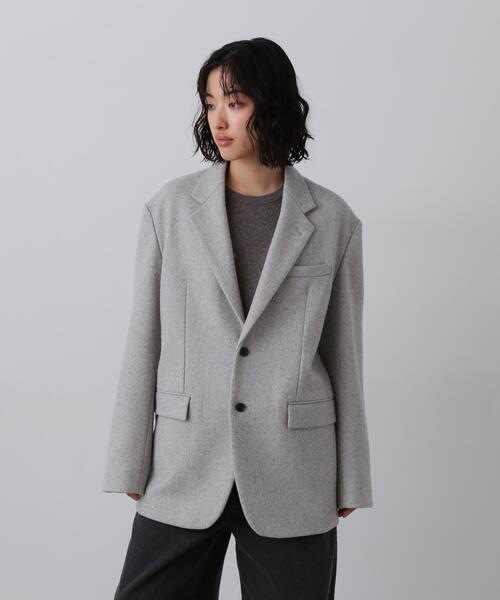 YLEVE(イレーヴ)の「YLEVE / NON MULESING WOOL OVERDYE MELTON JACKET(テーラードジャケット・レディース・ブラウン/グレー・1/0)」の3枚目の写真