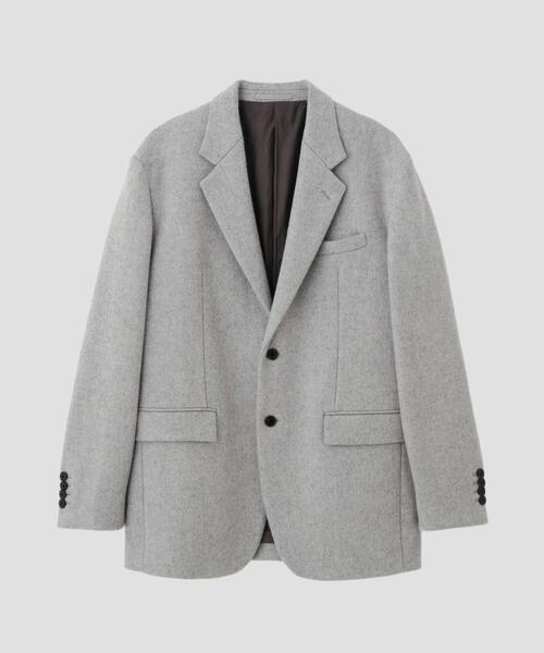 YLEVE(イレーヴ)の「YLEVE / NON MULESING WOOL OVERDYE MELTON JACKET(テーラードジャケット・レディース・ブラウン/グレー・1/0)」の4枚目の写真