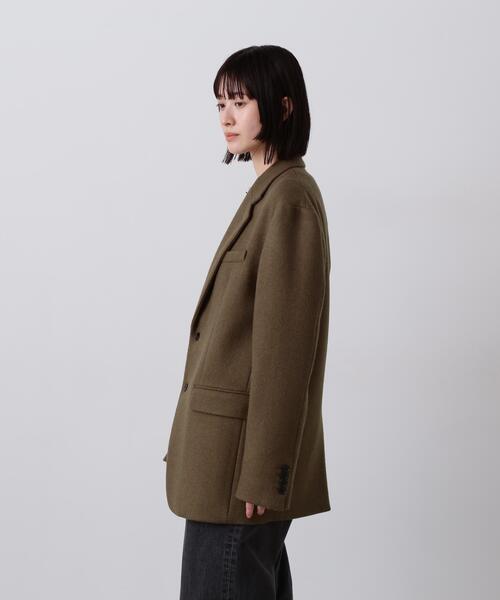 YLEVE(イレーヴ)の「YLEVE / NON MULESING WOOL OVERDYE MELTON JACKET(テーラードジャケット・レディース・ブラウン/グレー・1/0)」の8枚目の写真