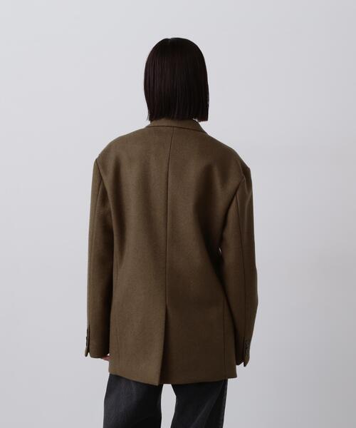 YLEVE(イレーヴ)の「YLEVE / NON MULESING WOOL OVERDYE MELTON JACKET(テーラードジャケット・レディース・ブラウン/グレー・1/0)」の16枚目の写真