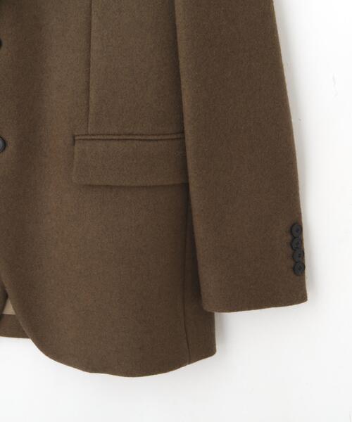 YLEVE(イレーヴ)の「YLEVE / NON MULESING WOOL OVERDYE MELTON JACKET(テーラードジャケット・レディース・ブラウン/グレー・1/0)」の13枚目の写真