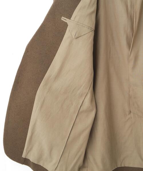 YLEVE(イレーヴ)の「YLEVE / NON MULESING WOOL OVERDYE MELTON JACKET(テーラードジャケット・レディース・ブラウン/グレー・1/0)」の14枚目の写真