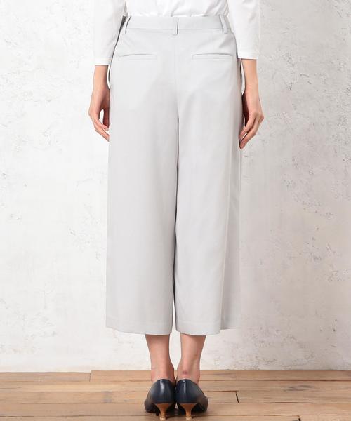 green label relaxing(グリーンレーベルリラクシング)の「CR TE TK クロップドWIDE パンツ◆(その他パンツ・レディース・ライトグレー/ネイビー・40/38)」の3枚目の写真
