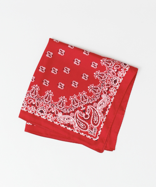 RODE SKO（ロデスコ）の「RODE SKO バンダナ柄スカーフ（バンダナ/スカーフ・レディース・ホワイト/レッド/ネイビー/グリーン/ブラウン/ボルドー/グレー・FREE）」の6枚目の写真