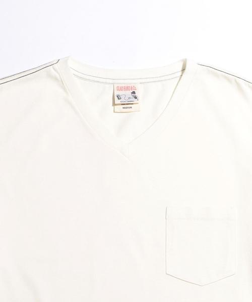 GLAD HAND(グラッドハンド)の「【別注】 <GLAD HAND> V/N TEE/Tシャツ □□◆(Tシャツ/カットソー・メンズ・ホワイト・MEDIUM/SMALL/LARGE)」の3枚目の写真