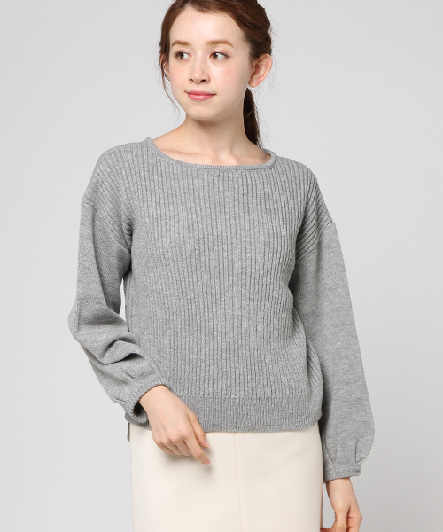 WEGO（ウィゴー）の「WEGO/2WAYボリュームパフスリーブニット（ニット/セーター・レディース・杢グレー/ライトピンク/アイボリー/サックスブルー/グリーン・FREE）」の13枚目の写真