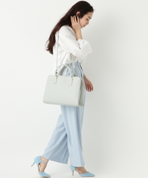 A part by（アパートバイ）の「【A4サイズOK】スクエア２WAYポケBAG　746515 （ショルダーバッグ・レディース・グレイッシュブルー/ブラック/アイボリー・FREE）」の7枚目の写真