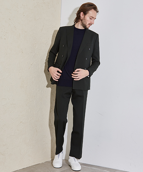 UNITED TOKYO（ユナイテッドトウキョウ）の「18Gミラノリブクルーネックプルオーバー（ニット/セーター・メンズ・ベージュ/ブルー/グレー/グリーン/ピンク/ブラック/マルチ/ブラウン/ダークグリーン・3/2/1）」の20枚目の写真