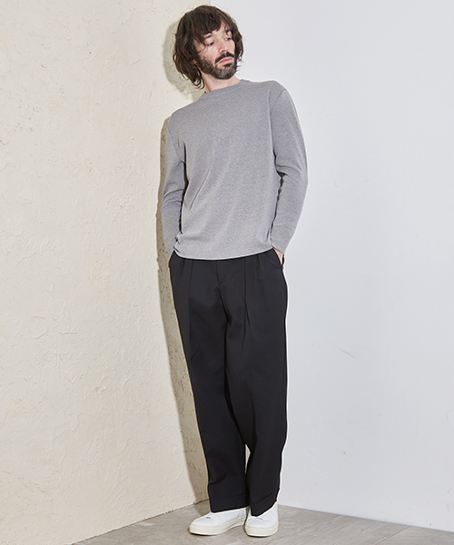 UNITED TOKYO（ユナイテッドトウキョウ）の「18Gミラノリブクルーネックプルオーバー（ニット/セーター・メンズ・ベージュ/ブルー/グレー/グリーン/ピンク/ブラック/マルチ/ブラウン/ダークグリーン・3/2/1）」の22枚目の写真