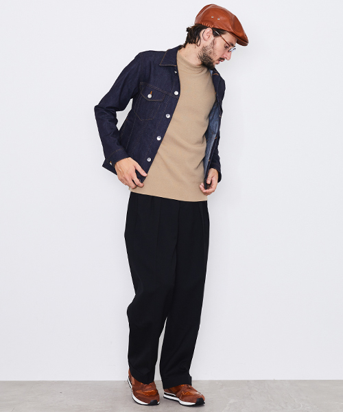 UNITED TOKYO（ユナイテッドトウキョウ）の「18Gミラノリブクルーネックプルオーバー（ニット/セーター・メンズ・ベージュ/ブルー/グレー/グリーン/ピンク/ブラック/マルチ/ブラウン/ダークグリーン・3/2/1）」の18枚目の写真