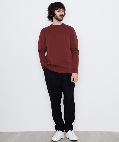 UNITED TOKYO（ユナイテッドトウキョウ）の「18Gミラノリブクルーネックプルオーバー（ニット/セーター・メンズ・ベージュ/ブルー/グレー/グリーン/ピンク/ブラック/マルチ/ブラウン/ダークグリーン・3/2/1）」の19枚目の写真