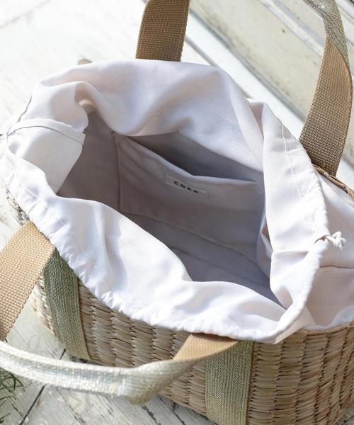 coen（コーエン）の「【7/13「ヒルナンデス！」放映】テープかごバッグ（かごバッグ・レディース・ブラック/ゴールド・FREE）」の6枚目の写真