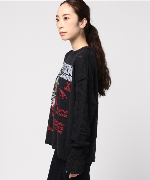 HYSTERIC GLAMOUR（ヒステリックグラマー）の「HYS REPORT pt プルオーバー（スウェット・レディース・ブルー/ブラック/ピンク・FREE）」の11枚目の写真