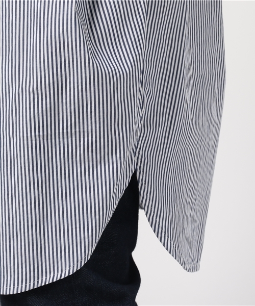 PAPILLONNER（パピヨネ）の「ストライプシャツ（シャツ/ブラウス・レディース・オフホワイト/ネイビー・FREE）」の8枚目の写真