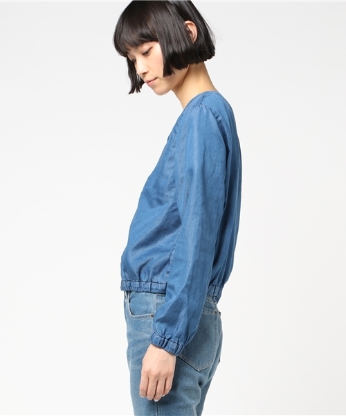 LBC（エルビーシー）の「デニムジップブルゾン                 （ブルゾン・レディース・ネイビー・MEDIUM/LARGE）」の2枚目の写真