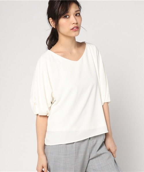 NATURAL BEAUTY BASIC（ナチュラルビューティーベーシック）の「バルーンスリーブブラウス（シャツ/ブラウス・レディース・ベージュ/ホワイト系その他・SMALL/MEDIUM）」の11枚目の写真