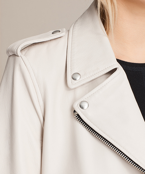 ALLSAINTS（オールセインツ）の「BALFERN BIKER（ライダースジャケット・レディース・ホワイト・6/10/2/8/4）」の21枚目の写真