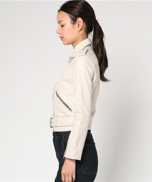 ALLSAINTS（オールセインツ）の「BALFERN BIKER（ライダースジャケット・レディース・ホワイト・6/10/2/8/4）」の6枚目の写真