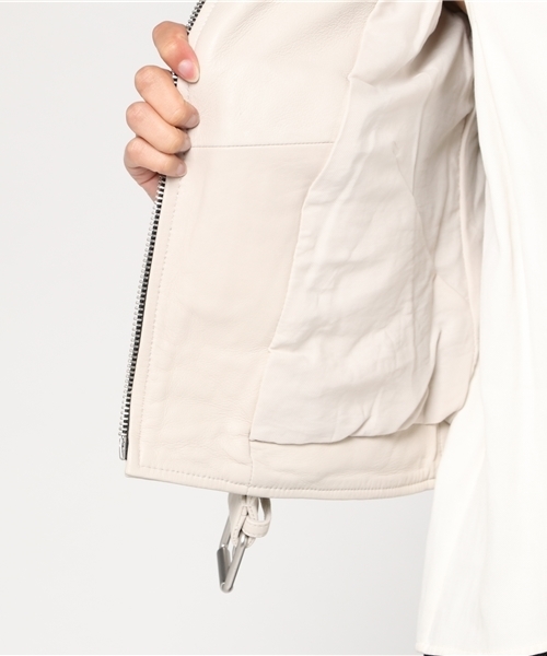 ALLSAINTS（オールセインツ）の「BALFERN BIKER（ライダースジャケット・レディース・ホワイト・6/10/2/8/4）」の14枚目の写真