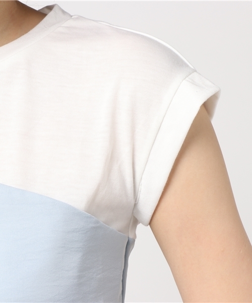 MERLOT（メルロー）の「タックフレアヘムビスチェＴシャツ618-6527（Tシャツ/カットソー・レディース・ホワイト/ピンク/ネイビー/ライトブルー/A/ブラック/オレンジ・FREE）」の13枚目の写真