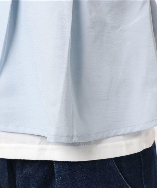 MERLOT（メルロー）の「タックフレアヘムビスチェＴシャツ618-6527（Tシャツ/カットソー・レディース・ホワイト/ピンク/ネイビー/ライトブルー/A/ブラック/オレンジ・FREE）」の14枚目の写真