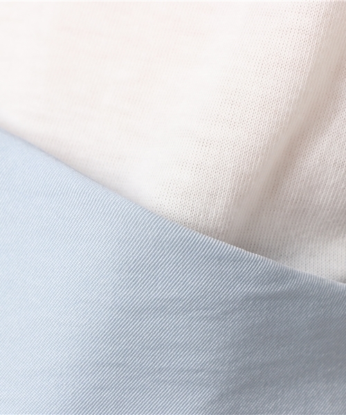 MERLOT（メルロー）の「タックフレアヘムビスチェＴシャツ618-6527（Tシャツ/カットソー・レディース・ホワイト/ピンク/ネイビー/ライトブルー/A/ブラック/オレンジ・FREE）」の8枚目の写真