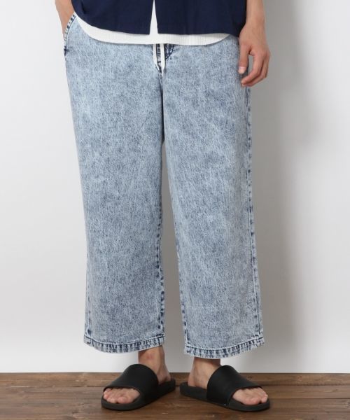 RAGEBLUE(レイジブルー)の「【抗菌防臭】<旬な着こなしが実現!>シューレースデニムワイドパンツ/760906(デニムパンツ・メンズ・ブルー/ライトブルー/ブルー系その他・LARGE/MEDIUM/SMALL)」の3枚目の写真