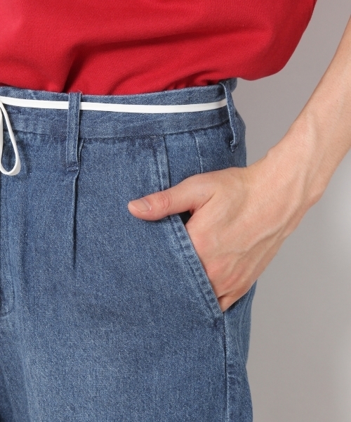 RAGEBLUE(レイジブルー)の「【抗菌防臭】<旬な着こなしが実現!>シューレースデニムワイドパンツ/760906(デニムパンツ・メンズ・ブルー/ライトブルー/ブルー系その他・LARGE/MEDIUM/SMALL)」の12枚目の写真