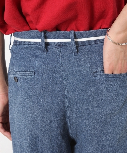 RAGEBLUE(レイジブルー)の「【抗菌防臭】<旬な着こなしが実現!>シューレースデニムワイドパンツ/760906(デニムパンツ・メンズ・ブルー/ライトブルー/ブルー系その他・LARGE/MEDIUM/SMALL)」の14枚目の写真
