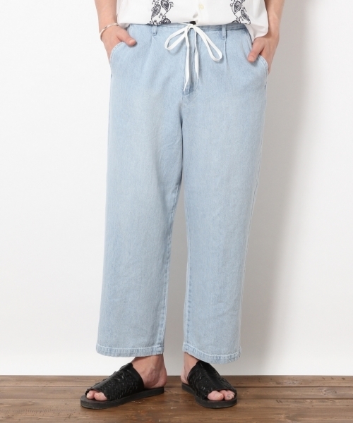 RAGEBLUE(レイジブルー)の「【抗菌防臭】<旬な着こなしが実現!>シューレースデニムワイドパンツ/760906(デニムパンツ・メンズ・ブルー/ライトブルー/ブルー系その他・LARGE/MEDIUM/SMALL)」の5枚目の写真