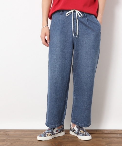 RAGEBLUE(レイジブルー)の「【抗菌防臭】<旬な着こなしが実現!>シューレースデニムワイドパンツ/760906(デニムパンツ・メンズ・ブルー/ライトブルー/ブルー系その他・LARGE/MEDIUM/SMALL)」の4枚目の写真