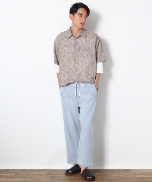 RAGEBLUE(レイジブルー)の「【抗菌防臭】<旬な着こなしが実現!>シューレースデニムワイドパンツ/760906(デニムパンツ・メンズ・ブルー/ライトブルー/ブルー系その他・LARGE/MEDIUM/SMALL)」の6枚目の写真