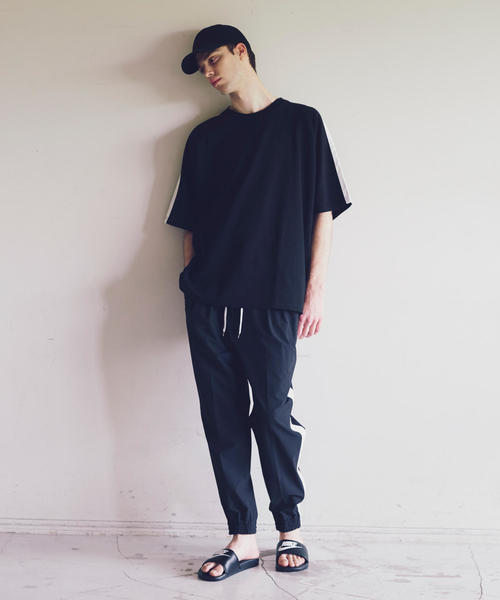 MONKEY TIME（モンキータイム）の「＜monkey time＞ LINE TC/PONTI WIDE TEE/Tシャツ（Tシャツ/カットソー・メンズ・ブラック/ベージュ・X-LARGE/MEDIUM/SMALL/LARGE）」の4枚目の写真