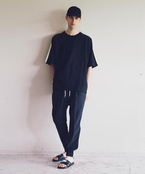 MONKEY TIME（モンキータイム）の「＜monkey time＞ LINE TC/PONTI WIDE TEE/Tシャツ（Tシャツ/カットソー・メンズ・ブラック/ベージュ・X-LARGE/MEDIUM/SMALL/LARGE）」の5枚目の写真