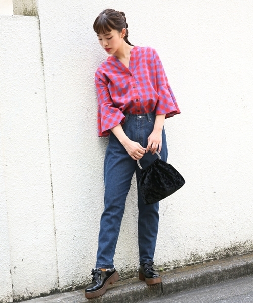 LOWRYS FARM（ローリーズファーム）の「アソートミニＢＡＧ  769773（ハンドバッグ・レディース・チェック/ゴールド/ブラック・FREE）」の4枚目の写真