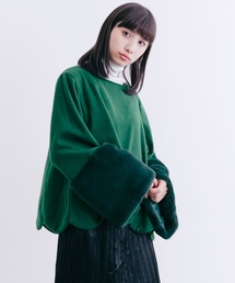 MERLOT | 袖ファースカラップヘムトップス7253(その他トップス)