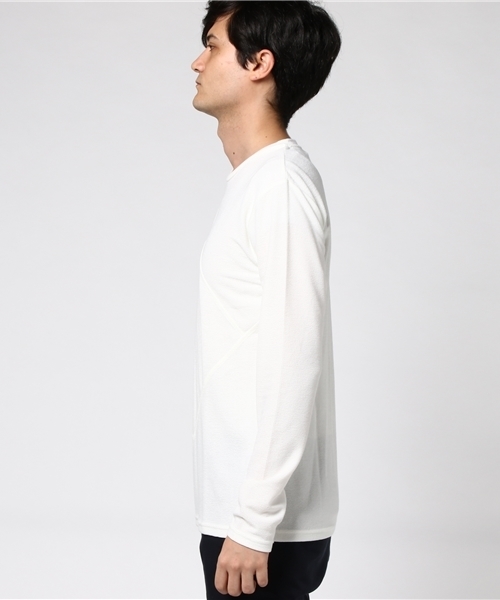 VENCEEXCHANGE(ヴァンスエクスチェンジ)の「サカリバタック切り替え長袖T (Tシャツ/カットソー・メンズ・オフホワイト/ネイビー/グレー・LARGE/MEDIUM)」の4枚目の写真