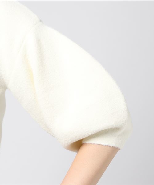 onespo(ワンスポ)の「ハート抜きコクーンスリーブTOPS(ニット/セーター・レディース・ホワイト/ブラック/ピンク・M)」の7枚目の写真