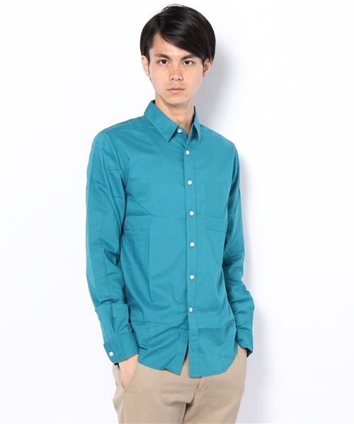 WEGO(ウィゴー)の「カラーブロードLSシャツ(シャツ/ブラウス・メンズ・ホワイト/ブラック/サックスブルー/ターコイズブルー/ブルー系その他/ロイヤルブルー/ピンク系その他/ライトピンク/ワイン/オレンジ・MEDIUM/LARGE)」の6枚目の写真