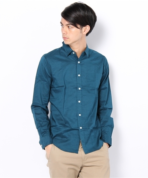 WEGO(ウィゴー)の「カラーブロードLSシャツ(シャツ/ブラウス・メンズ・ホワイト/ブラック/サックスブルー/ターコイズブルー/ブルー系その他/ロイヤルブルー/ピンク系その他/ライトピンク/ワイン/オレンジ・MEDIUM/LARGE)」の16枚目の写真