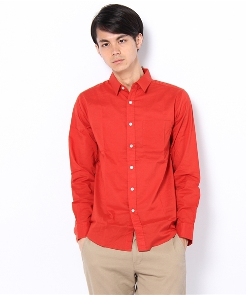 WEGO(ウィゴー)の「カラーブロードLSシャツ(シャツ/ブラウス・メンズ・ホワイト/ブラック/サックスブルー/ターコイズブルー/ブルー系その他/ロイヤルブルー/ピンク系その他/ライトピンク/ワイン/オレンジ・MEDIUM/LARGE)」の18枚目の写真