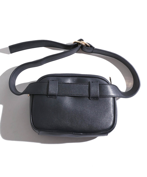 WEGO（ウィゴー）の「WEGO/2WAYキルティングヒップバッグ（ボディバッグ/ウエストポーチ・レディース・ブラック/シルバー・FREE）」の7枚目の写真