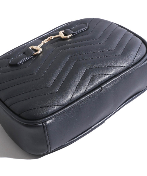 WEGO（ウィゴー）の「WEGO/2WAYキルティングヒップバッグ（ボディバッグ/ウエストポーチ・レディース・ブラック/シルバー・FREE）」の9枚目の写真