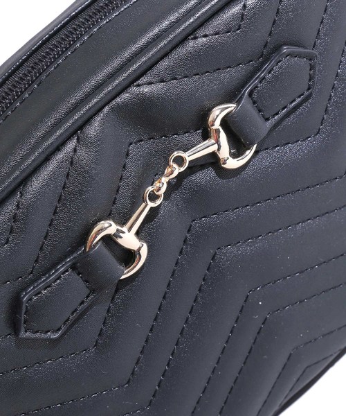 WEGO（ウィゴー）の「WEGO/2WAYキルティングヒップバッグ（ボディバッグ/ウエストポーチ・レディース・ブラック/シルバー・FREE）」の10枚目の写真