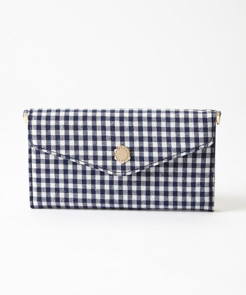 SMIR NASLI(サミールナスリ)の「Gingham Check MobileShoulder For iphoneX(スマホケース/カバー・レディース・ブラック/グレー/ネイビー/ボルドー・フリー)」の3枚目の写真